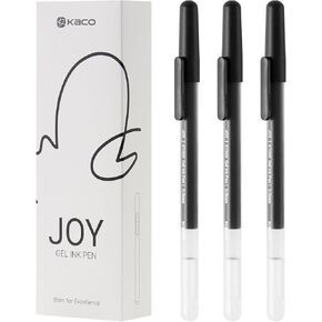 Joy Gel Ink Pens 10 قطع حبر أسود 0.5 ملم نقاط دقة للمكتب القرطاسية
