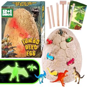 عيد الفصح Jumbo Dinosaur Egg Toys for Kids - Dinosaur Toys STEM Toy Toy Light Light Dinosaur Torms Easter Gift Box Cool Collection Tool For Toddler Girl Boy Ages 3 4 5 6 7 8 years