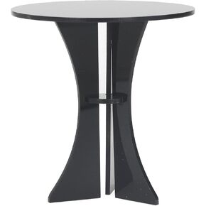 JTLB Dollhouse Round Table Acrylic European for 1/6 Scale Miniature Dollhouse ، مع تصميم مستقر وقوي وطاولة طعام متعددة الأغراض (أسود)
