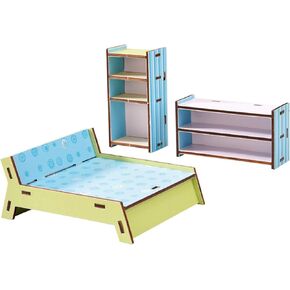 Haba 300506 Little Friends Dollhouse Bedroom Furniture