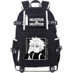 Roffatide Anime Killua Zoldyck Printed Backpack Rucksack Laptop Backpack with USB Charging Port & Headphone Port