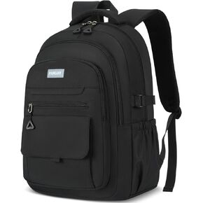 School Backpack for Teen Girls, Aesthetic Bookbag for College Middle High School, Women Students Laptop Backpack Mochilas Escolares, Black