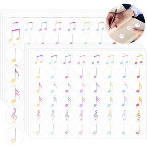 Mini Music Notes Stickers 0.5 inch Music Sing Notes Musical Labels for Teachers Students Reward Scrapbooking Planner Calendar 960pcs (0.5 INCH)