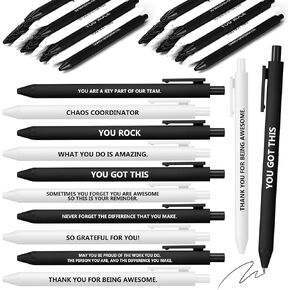 Geyoga 50 Pcs Nurse Pens Bulk Positive Affirmation Quote Inspirational Mental Health Awareness Pens with Sayings Thank You Gifts for Coworkers Employee Staff Team Office(Colorful,Nurse)