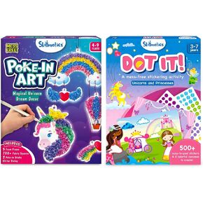 كزة المهارات في فن الحلم ، وحيدات الحلم ، و dot it unicorns and princesses bundle ، و atr for mess for Kids ، و DIY Craft lets ، activity ، homes for jais 3 ، 4 ، 5 ، 6 ، 7 ، 8 ، 9