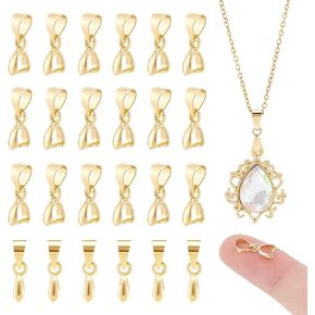 UniCraftale 40pcs 18k موصلات قلادة مطلية بالذهب ، والسنانير المفاجئة ، ونتائج صنع المجوهرات ، وحرف DIY ، 9x5x3mm