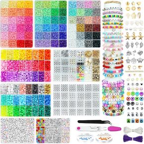 Gionlion 5 Box Clay Beads Add 4 Box Box Beads Beads Friendship Bracelet Make ، 72 Color
