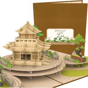 بطاقة poplife® اليابانية Zen Garden 3D المنبثقة - أرسل لك بطاقة Zen الصغيرة الشكر ، احصل على ما يرام ، عيد الأم ، عيد الحب ، التعاطف ، مفاجأة للبستاني - لأمي ، أبي ، أخت ، جد
