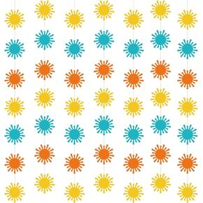 Duraaamo 8 Packs Here Comes The Son Banner Decoration Boho Paper Garland Here Comes The Son Baby Shower Hanging Cutout Retro Sun Party Decor for Sun Birthday Baby Shower Party Supplies(Bright Color)
