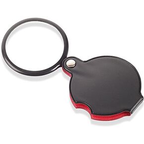 المنظم المنزلي Tech 8x Mini Pocket القابل للطي العدسات الزجاجية المجوهرات Loupe Machifier أسود أفضل لنوع التعريف المجوهرات ، والماس ، والعملة المعدنية