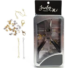 Jewelry Made by Me | DIY Jewelry Findings Kit | Includes Pliers, Earring Backs, Lobster Clasps + More!