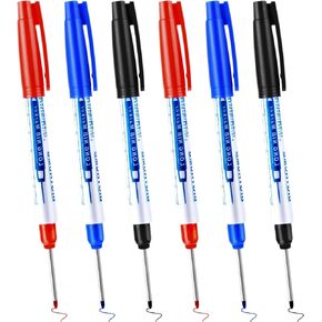 6pcs 30 مم رأس علامات العميقة ذات الرأس العميق ، NIB متعدد الأوساط الطويل العلامة ذات الحفر العميقة ثقب العمي