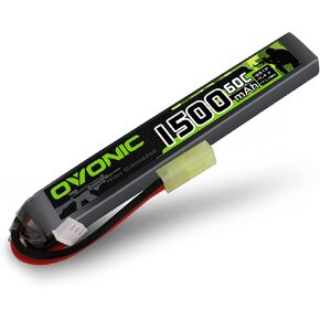 OVONIC Lipo Battery 7.4v 1500mah 2s1p Lipo Battery Tamiya Plug Lithium Battery Suitable for Many Types of Electric Toys with Tamiya Plug