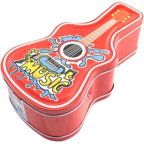 Amosfun 1pc Guitar Guitar Piggy Bank Coin Bank Coin Bank Tin Piggy Bank Can Can Bank Novelty Money Bank Coin Jar Tin Decoration Bank Bank Tinplate Vintage Gift Box Child
