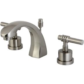 Kingston Brass KS4982ML Milano 8-Inch Widespread Lavatory Faucet, Polished Brass