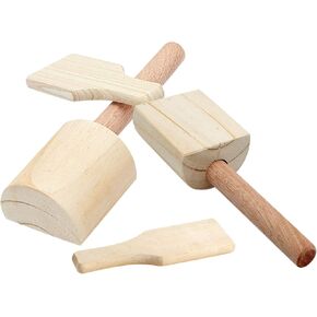 4PCS Wooden Clay Paddles Mud Pottery Tool Board Cover Pottery Wooden Sculpture Pad Ceramic Art Modeling Clay Trimming Tool Accessories