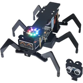 مجموعة النمل الروبوت Freenove (متوافقة مع Arduino IDE) ، تعبيرات مصفوفة DOT ، تجنب العقبات ، تطبيق التحكم اللاسلكي ، مستشعر الموجات فوق الصوتية المؤازرة