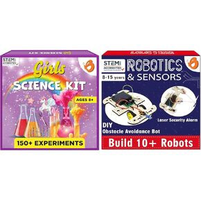 Butterflyedufields 10in1 STEM Robotics Kit للأطفال الذين تتراوح أعمارهم بين 8-10-12 و 150+ مجموعة علوم الفتيات للأطفال الأعمار 8 9 10 11 12 سنة