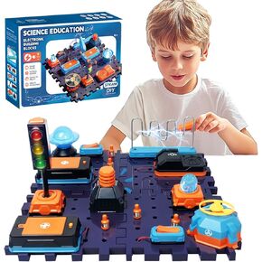 Science Circuit for Kids, Circuits DIY Electronics Exploration Kit, Physics Science Experiments Kit with Light & Music, School Family STEM Kits Educational Toy Gift for Kids 6+