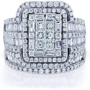 925 sterling silver full diamond Women's wedding ring Engagement ring Crime ring Emerald all diamond cubic zirconia ring CZ Timeless Jewelry Findings Earring Backs Findings
