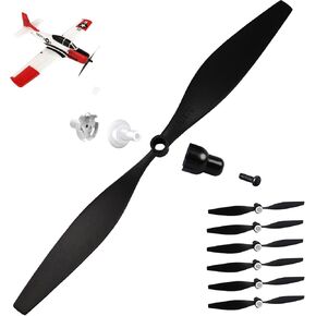 6 PCS Propellers for F4U Corsair RC Plane / T28 Trojan 400mm Plane, RC Airplane Propellers, Black Spare Propellers of RC Plane