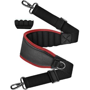 Shoulder Strap 79" with Fixed Pad and Dual Balance Buckles and Swivel Metal Hooks for Travel Bag and Most Bags