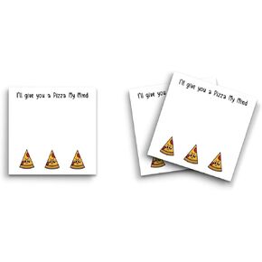 Butler in the Home Sticky Notes 3 Pack 3 "X3" 50 ورقة عدد الصفائح لكل وسادة ، بيتزا - سأعطيك بيتزا (قطعة من) ذهني ، ورقة قرطاسية مذكرة مضحكة لطيفة