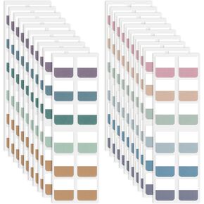 480 Pcs Colored Index Tabs, Multicolor Page Markers, Reusable Tabs for Books, Notebooks, and Documents, Great for Organization and Study