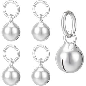 BENECREAT 925 Sterling Silver Bell Charms, Mini Bell Pendant Jewelry Findings with Jump Rings for Christmas Jingle Bell Dangle Jewelry Making in Kuwait