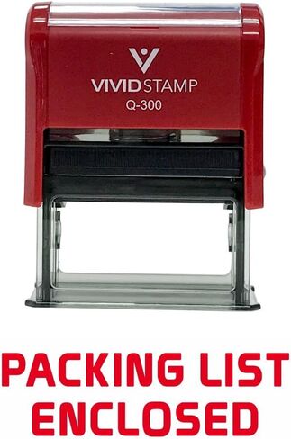 Packing List Enclosed Self Inking Rubber Stamp (Red Ink) - X-Large in Saudi Arabia