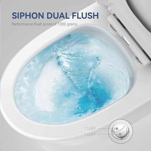 Dual Flush Elongated Standard One Piece Toilet for Bathroom Comfort Height in White in Saudi Arabia
