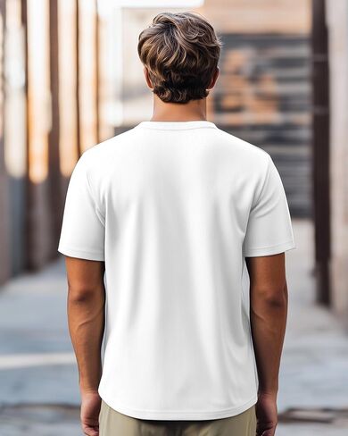 Huukeay 3 Pack Men's T-Shirts Crewneck Short Sleeve Muscle Shirts Ribbed Gym Workout Casual Slim Fit Tops in Kuwait