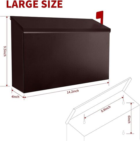 Metal Donation Box with Combination Lock Suggestion Box with Slot Wall Mounted Mailbox Waterproof Charity Collection Box Secure Drop Box Money Box for Cash Home Office Outdoor in Kuwait