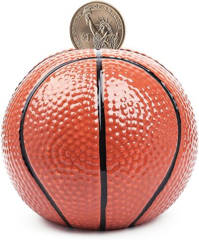 Ceramic Large Basketball Piggy Bank for Boys, Sports Coin Bank, Bedroom Decor Money Box-L in Kuwait