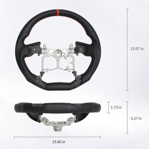 Steering Wheel with Non-Slip Grooves, Piano Black Perforated Leather Grip Steering Wheel Fit For Toyota Land Cruiser Prado 2010-2017/Tundra 2014-2020/Tacoma 2012-2019/4Runner 2010-2020 in Kuwait