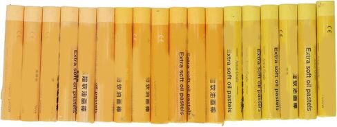 18Pcs Yellow Series Oil Pastels, Easy Blending Vibrant Color Shading Oil Crayons for Artists Students Kids Drawing Sketching and Painting in Saudi Arabia