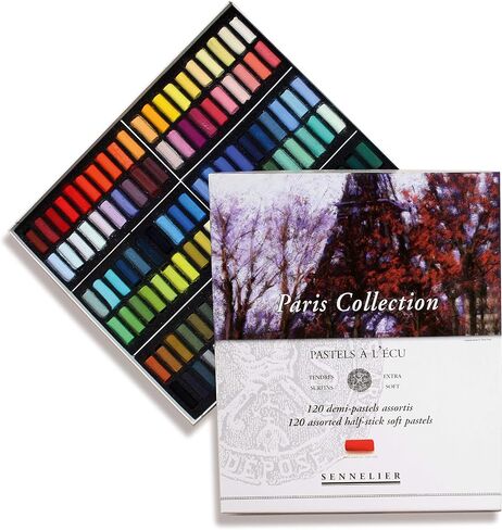 Sennelier Artist 24pc Oil Pastel Set, Includes 3 Drawer Wood Storage Box, Assorted Colors in Saudi Arabia