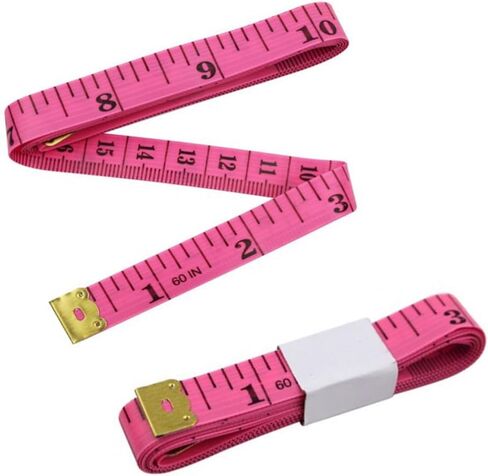 شريط مرن القياس حاكم النعمة القياس لمستلزمات خياطة خياطة خياطة ، 60 بوصة الشريط الألياف PVC على الوجهين من أجل الخصر ، والطول ، وقياس الجسم والخياطة ، ومقاييس الشريط والحكام (وردي) in Kuwait