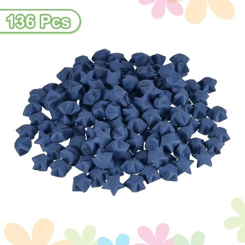 meccanixity 136pcs اوريغامي لوكيل النجوم الورقية متمنية النجمة الأسود لأفضل رغبة حفل زفاف عيد الميلاد عيد الحب فتاة الأصدقاء الهدية in Saudi Arabia