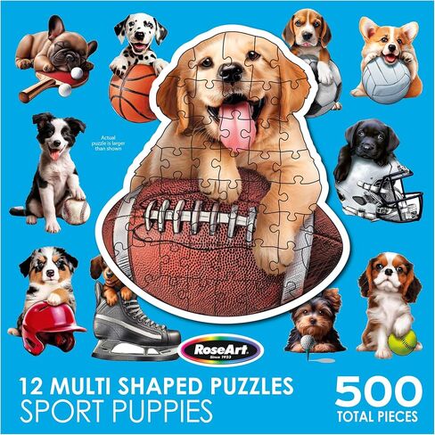 RoseArt - Mini Shaped - Sport Pups - 500 Piece Jigsaw Puzzles for Adults in Saudi Arabia