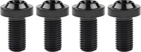 Titanium M10 10 15 20 25 30 35 40 45 50 55 60 mm Torx Head Bolt Screw Pack of 4 (M10x10mm Pitch 1.25mm, Black) in Kuwait
