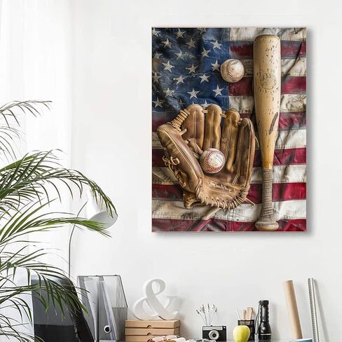 YOUSHIHA American Flag Baseball Diamond Painting Kits for Adults,DIY 5D LMType Diamond Art Full Drill for Adult,for Beginner Home Wall Decor Gift 12x18 Inch in Saudi Arabia