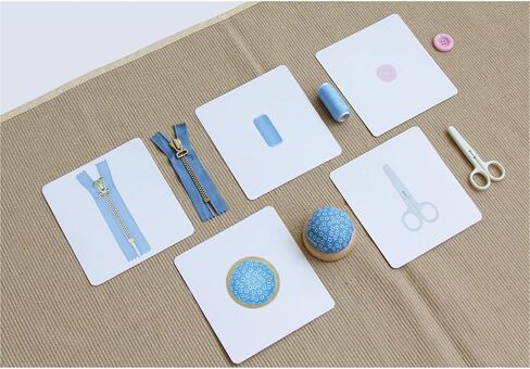 Montessori Language Materials Objects with Identical Cards Matching Game Minitures Flash Cards Cleaning Tools Hair Accessories Sewing Items (Hair Accessories) in Saudi Arabia