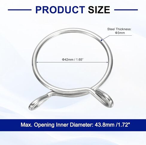 مقاطع خرطوم خط الوقود Uxcell ، 5pcs 75mm ID 81mm كحد أقصى. ID 304 أنابيب الماء أنابيب الماء أنابيب الماء أنابيب الماء المشابك لخراطيم لركوب الدراجات النارية ATV ، الفضة in Kuwait