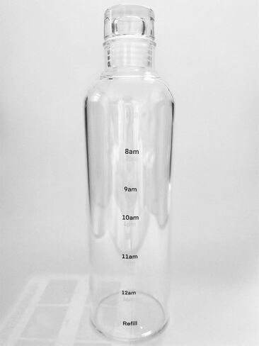 Beautiful Straight Drinking Bottle Transparent Large Capacity Water Cup Portable Hight Borosilicate Glass (pink) in Saudi Arabia