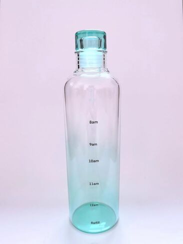 Beautiful Straight Drinking Bottle Transparent Large Capacity Water Cup Portable Hight Borosilicate Glass (pink) in Saudi Arabia