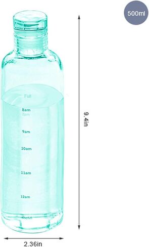 Beautiful Straight Drinking Bottle Transparent Large Capacity Water Cup Portable Hight Borosilicate Glass (pink) in Saudi Arabia