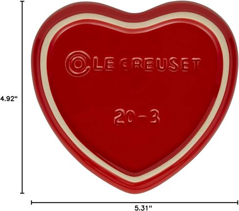 Le Creuset Stoneware Heart Shaped Spoon Rest, 5", White in Saudi Arabia