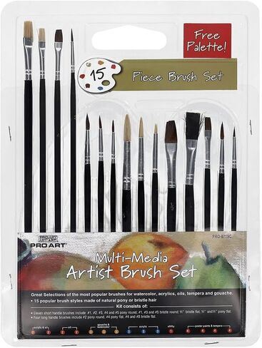 Pro Art Sable/Ox Mix Paintrush ، فرش الشعر الطبيعية متعددة الوسائط in Kuwait
