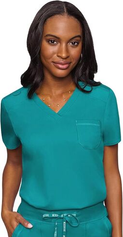 Med Couture Women's Scrub Set with V- Neck Scrub Top MC7448 and 2-Way Stretch Pants 7710, Navy - M Top/M Pant in Saudi Arabia